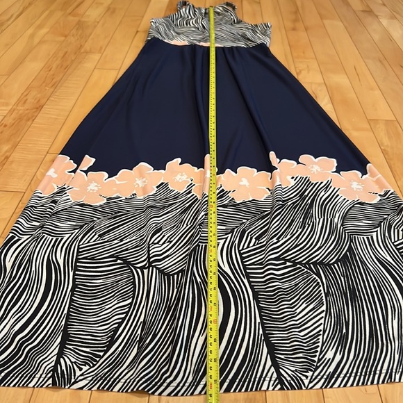 CLEO Maxi dress multicolour navy, pink and white festival/wedding/casual - Picture 10 of 13